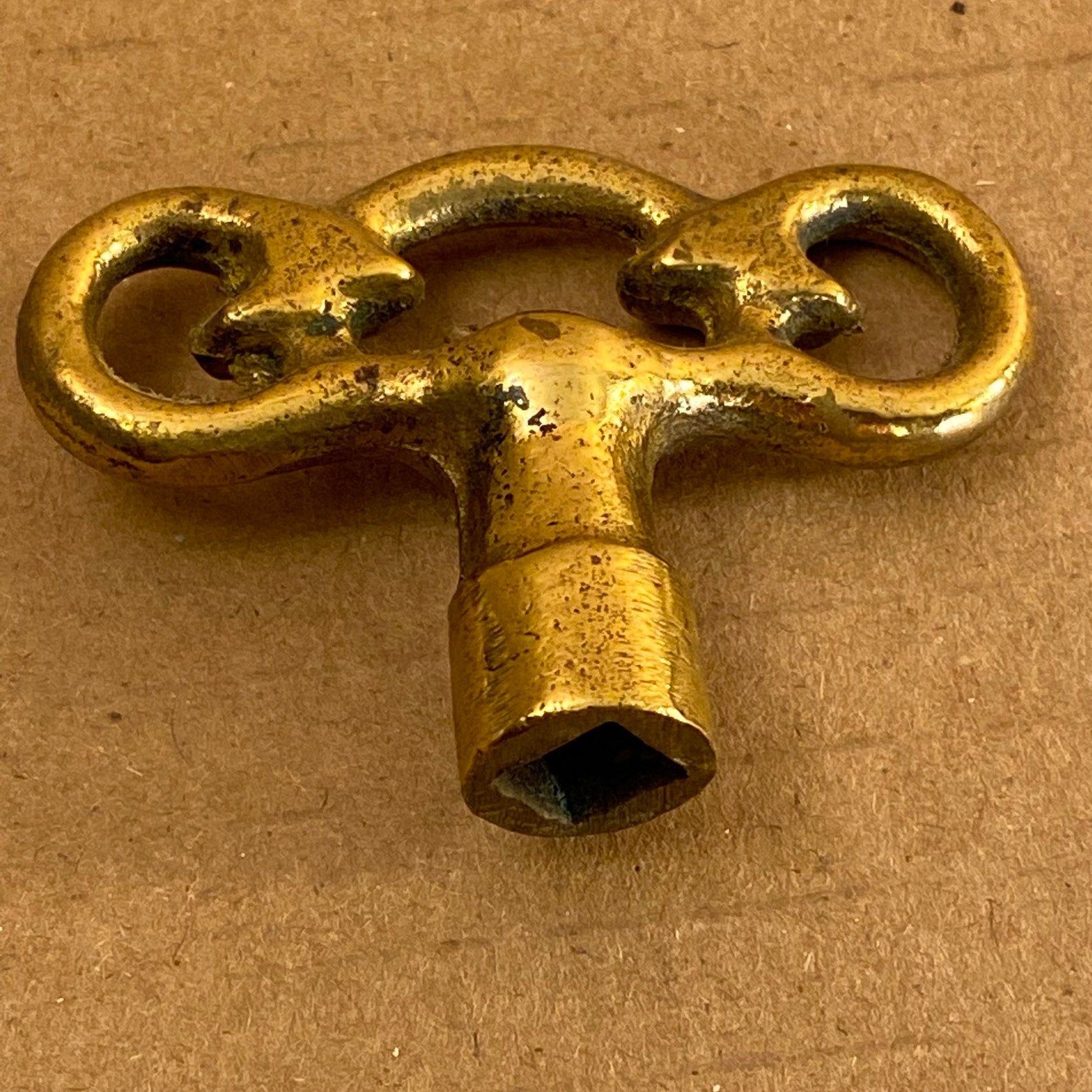 Brass Vintage Clock Key Wind up Key Brass Skeleton Key Etsy