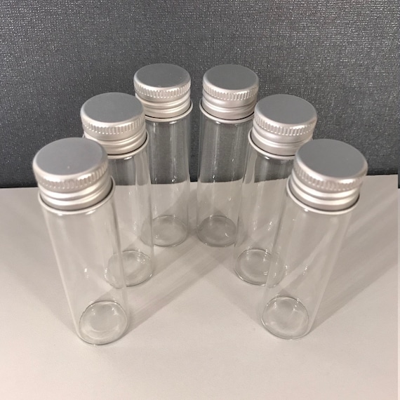 6 Pack 20ml Glass Stash Jars With Lids, 20 Milliliters .68 Fl Oz, High  Quality, 20 Ml, DIY Jeweler Craft Supply, Tiny Vials, Free Shipping 