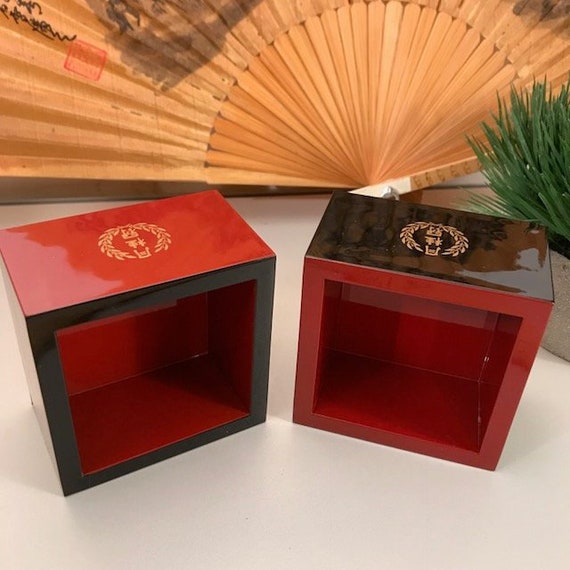 Pair Of Diametric Boxes Asian Design Desk Accessories Etsy