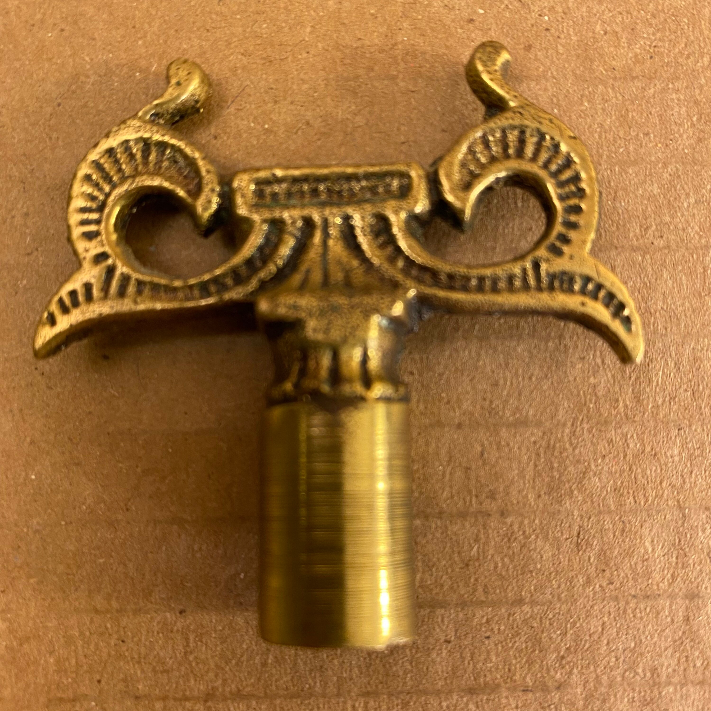 Brass Vintage Clock Key Wind up Key Brass Skeleton Key Etsy