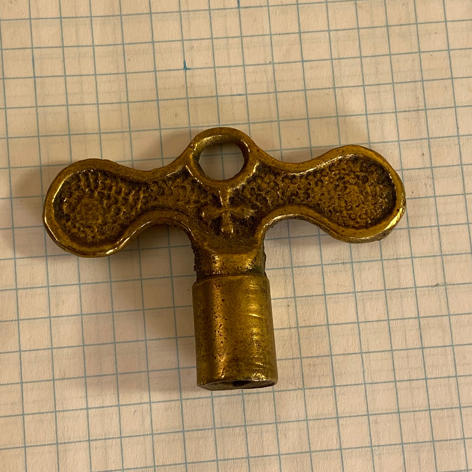 Brass Vintage Clock Key Wind up Key Brass Skeleton Key Etsy