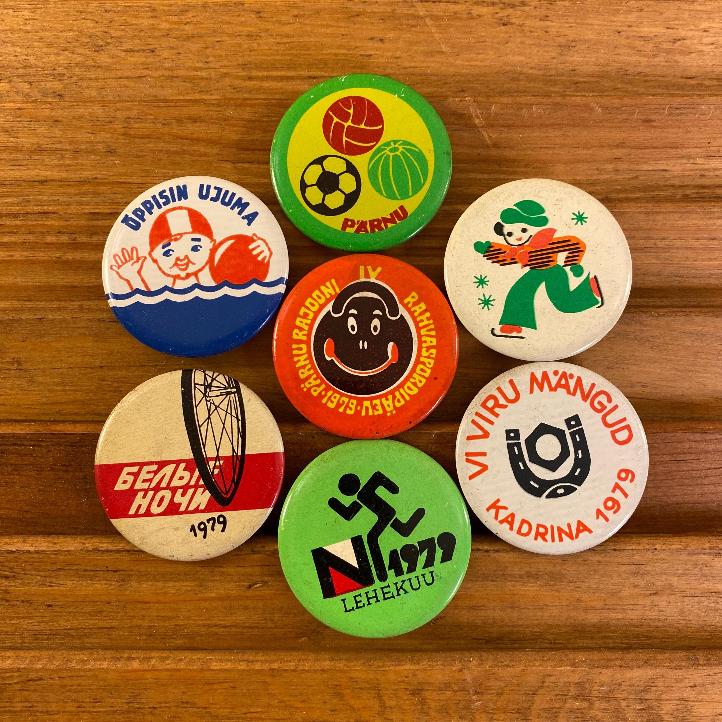 Running Water Pin 7 Qty Sports USSR Pins, Water Polo, Biking, Running, Ice Skating, 1970s ...