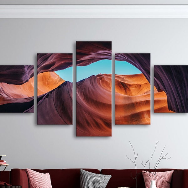 Wirbel Canyon Multi Panel Leinwand Set, felsigen Sandstein Haus Dekor Bild, Natur Landschaft, Home Dekoration Wandkunst