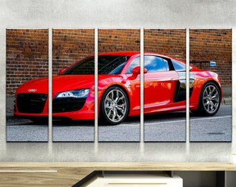 Audi R8 V4 1p Bild auf Leinwand Bilder Kunstdruck Wandbild Poster 