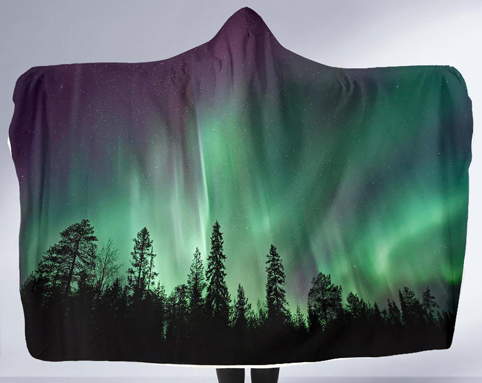 Discover Aurora Borealis Hooded Blanket