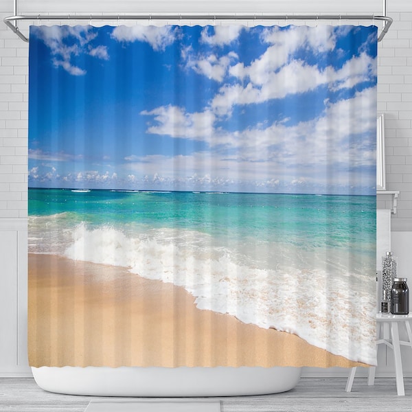 Beach Shower Curtain - Etsy