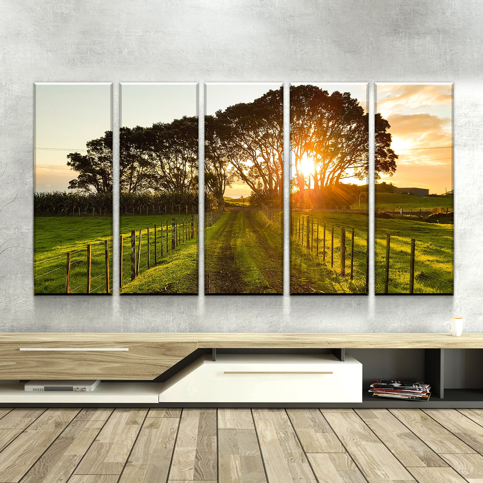 Farm Country Sunrise Multi Panel Canvas Set Ranch House Decor - Etsy