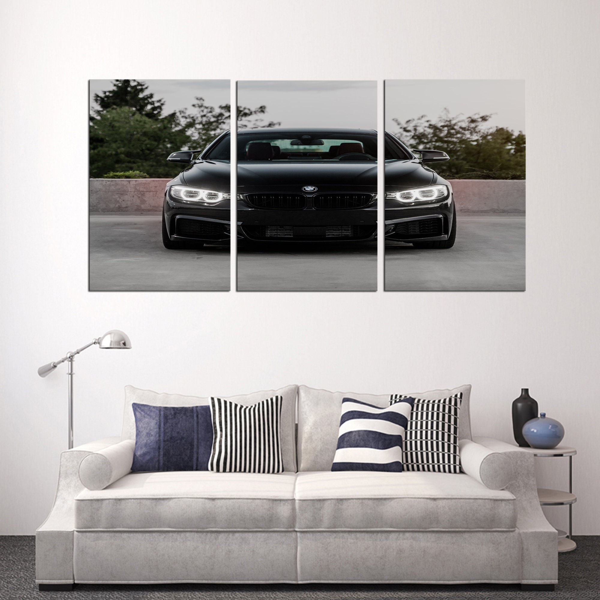BMW M5 Multi Panel Leinwand Set, klassische Haus Dekor Bild, Mann Höhle  Landschaft Home Dekoration Büro Wand Kunst Luxus Sportwagen - .de