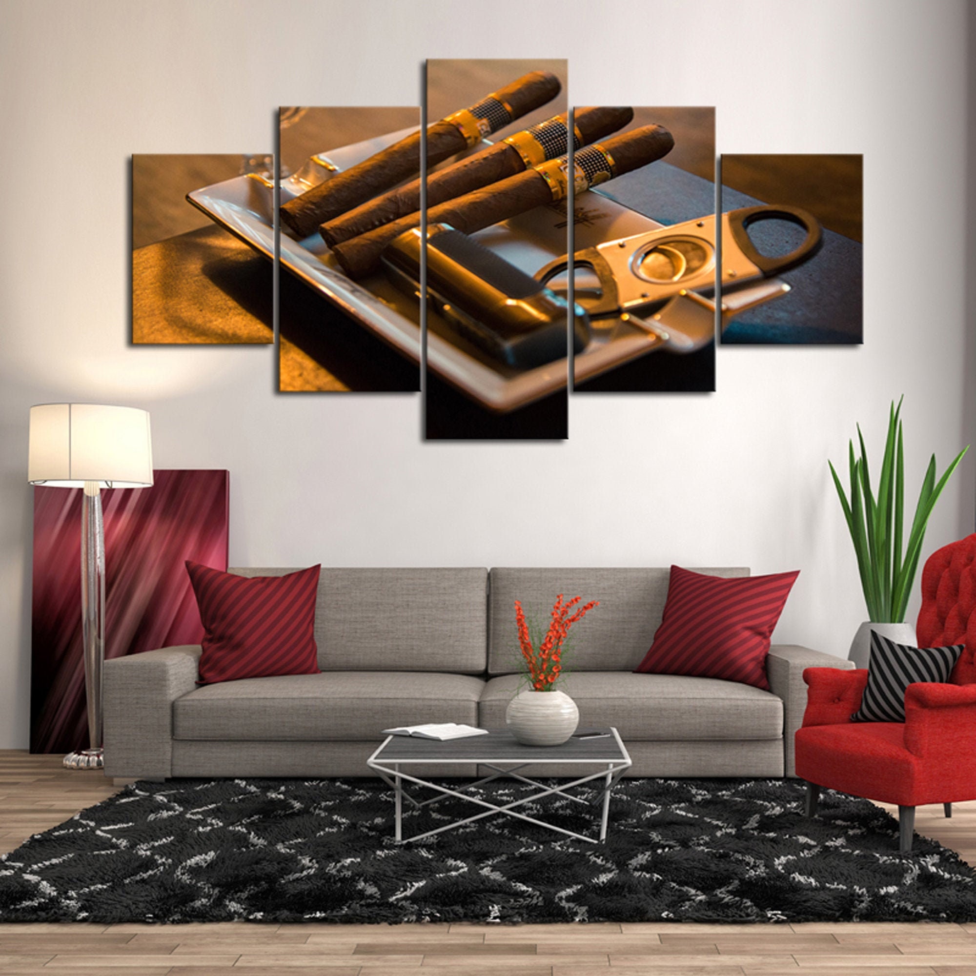 Set, Szenerie, Zigarren Cave Kuba Bar Multi House Man Cohiba Dekor Dekoration Etsy Panel Bild, Wandkunst Leinwand Schweiz Kuba Home -