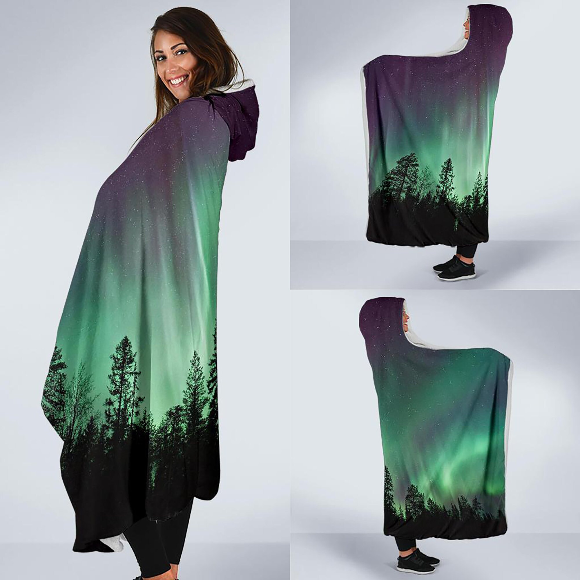 Aurora Borealis Hooded Blanket