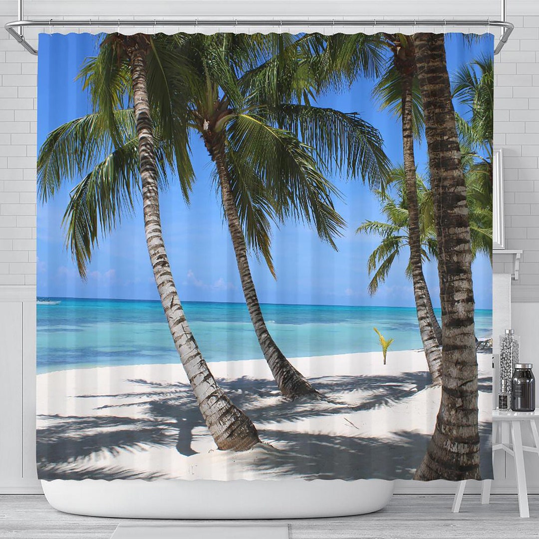 Palm tree on sale shower curtain