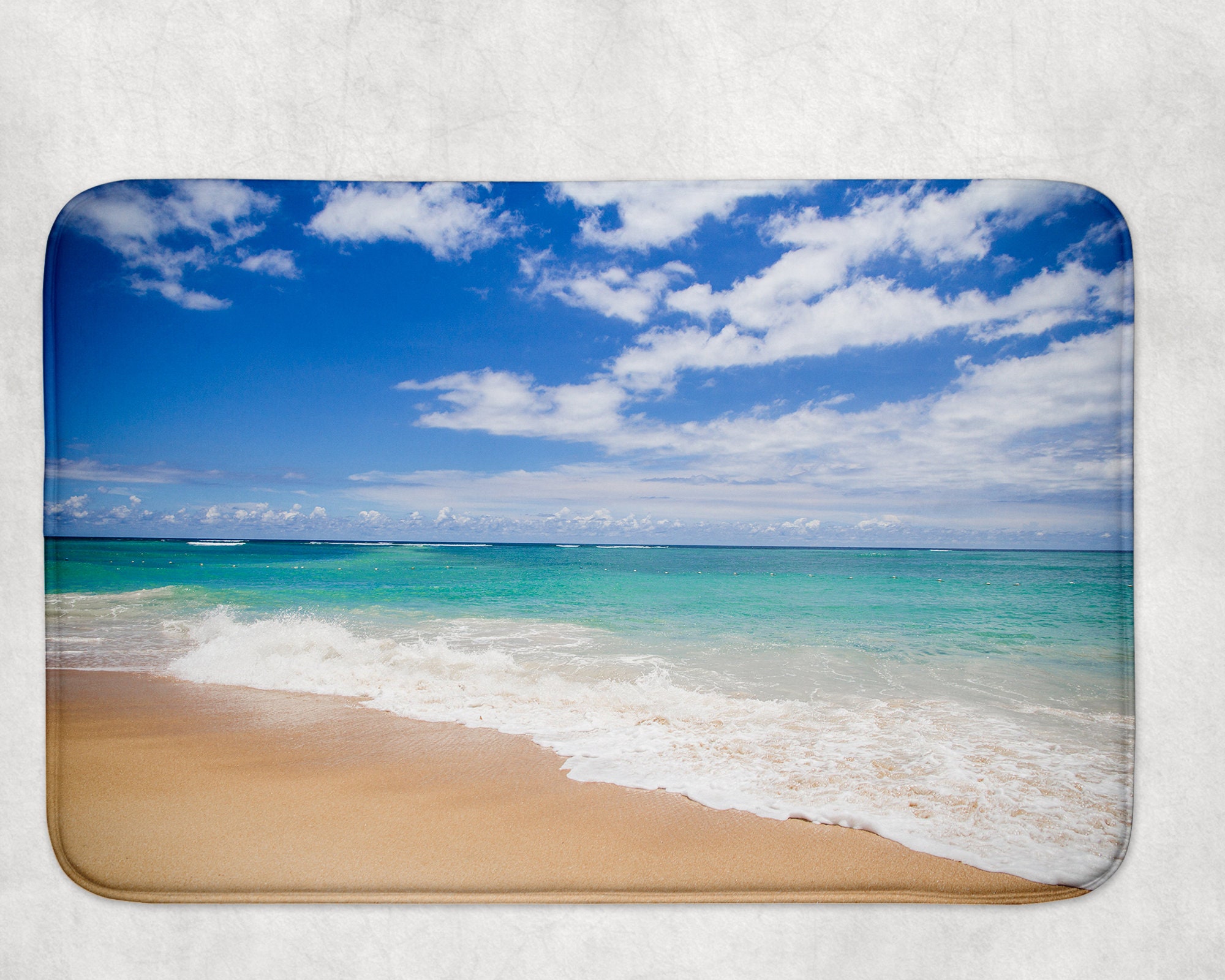 Island View Shower Curtain Bathroom Decor Ocean Waves Home Etsy