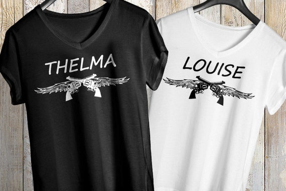 Thelma And Louise Women S V Neck Bff Matching Shirts Etsy