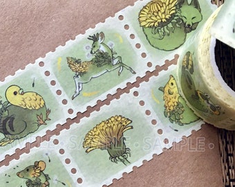 Dandelion Critters Stamp Washi Paper Tape