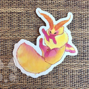 Sticker en vinyle transparent chaton teigne de l'érable rose