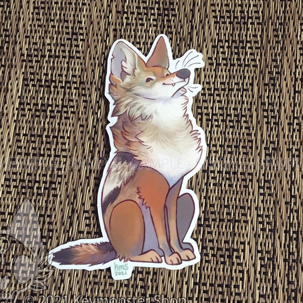 Coyote Clear Vinyl Sticker