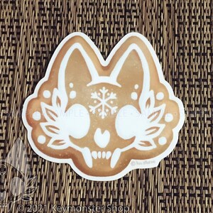 Doorzichtige sticker Keymonster koekjesschedel *laatste kans*