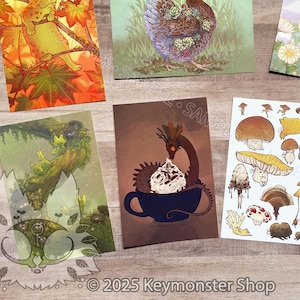Keymonster Art & Illustration - Impresiones de postales - Selección E