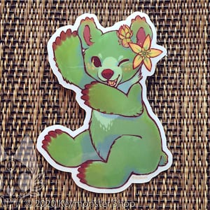 Botanimals - Pegatina de vinilo transparente Bear Paw Cub