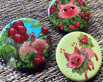 Botanicats - Insignias de gato de cola de arándano rojo