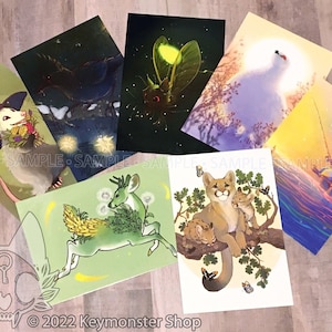 Keymonster Art & Illustration - Postcard Prints - Selection B