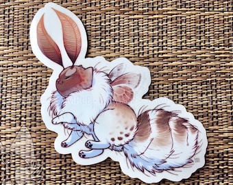 Tolype Moth Kitten Clear Vinyl Sticker
