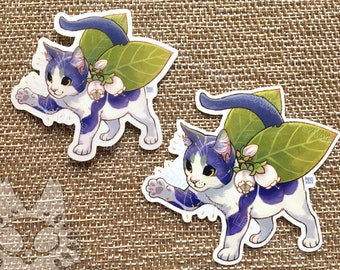 Blueberry Blossom Kitten -  Vinyl Stickers