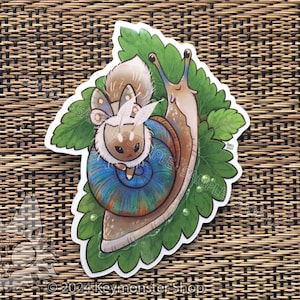 Moth Kittens - Sticker en vinyle transparent Leafy Friends