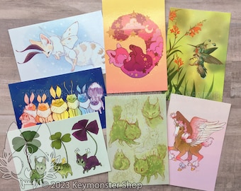 Keymonster Art & Illustration - Postcard Prints - Selection D