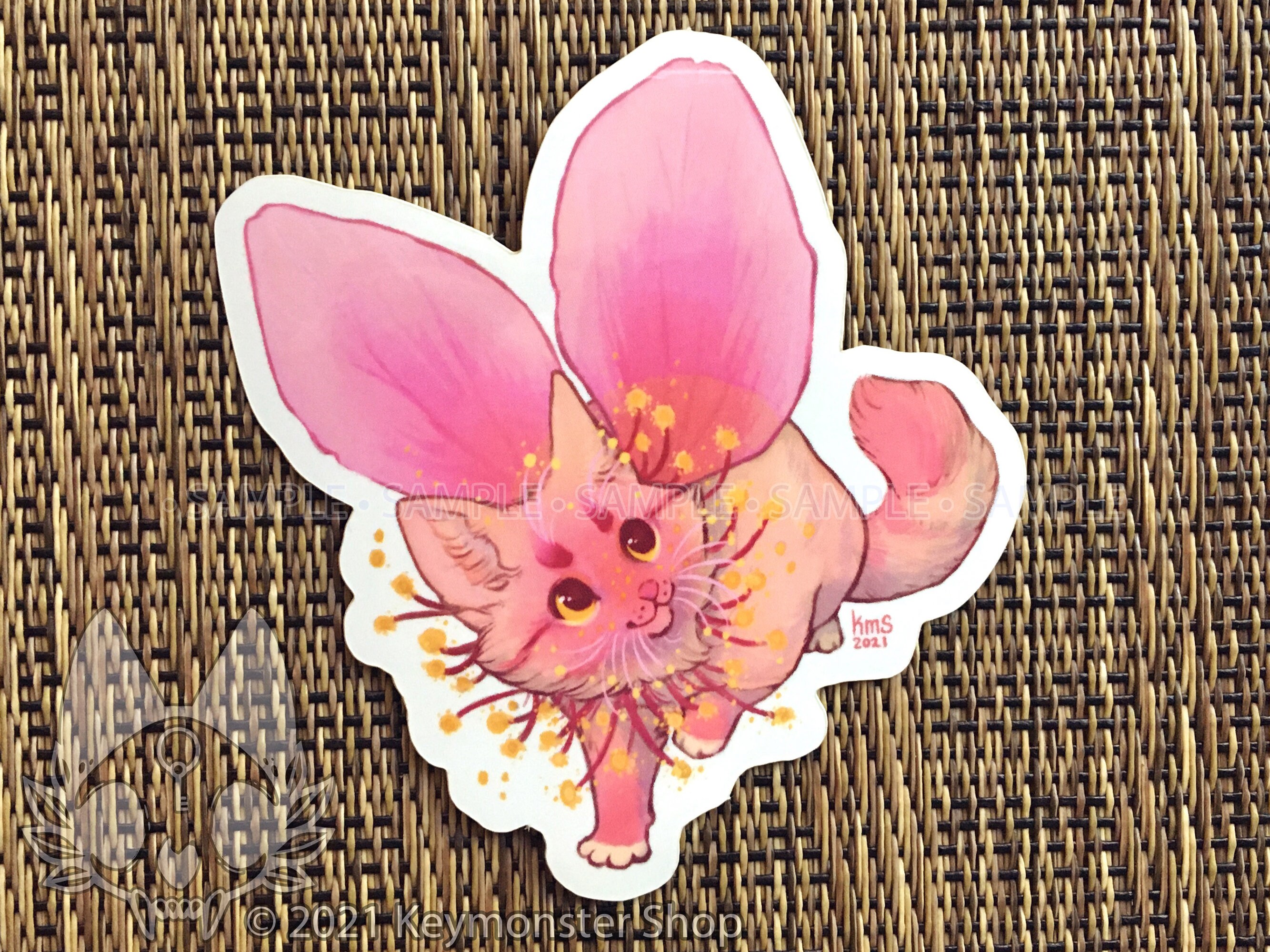 Botanicats - Peach Blossom Kitten Vinyl Sticker