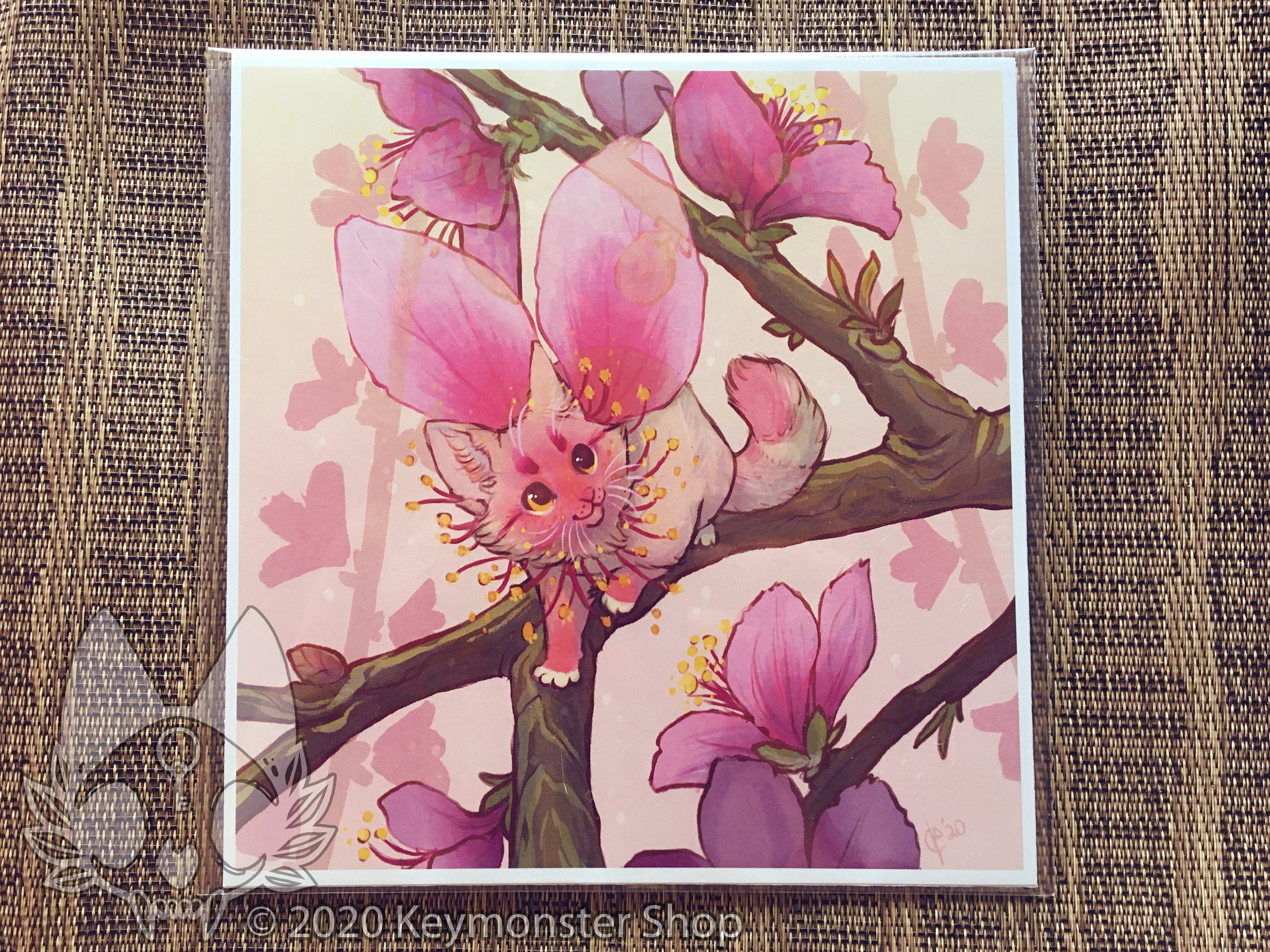 Botanicats - Peach Blossom Kitten Holographic Print