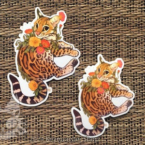 Botanimals - Adesivo de vinil transparente Poppy Ocelot