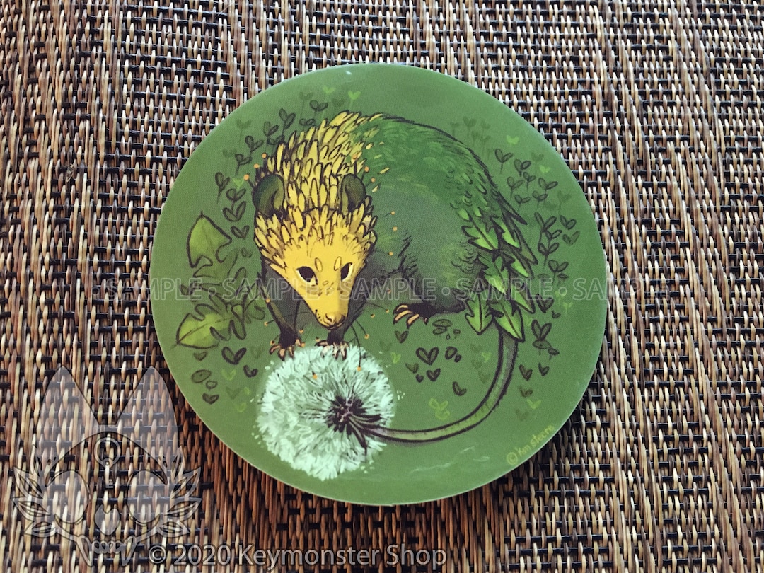Botanimals - Dandelion Opossum Vinyl Sticker
