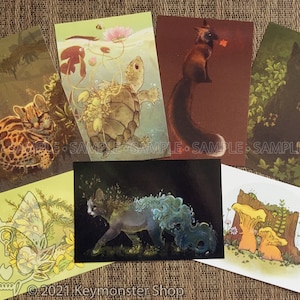 Keymonster Art & Illustration - Impressões de cartões postais - Seleção A