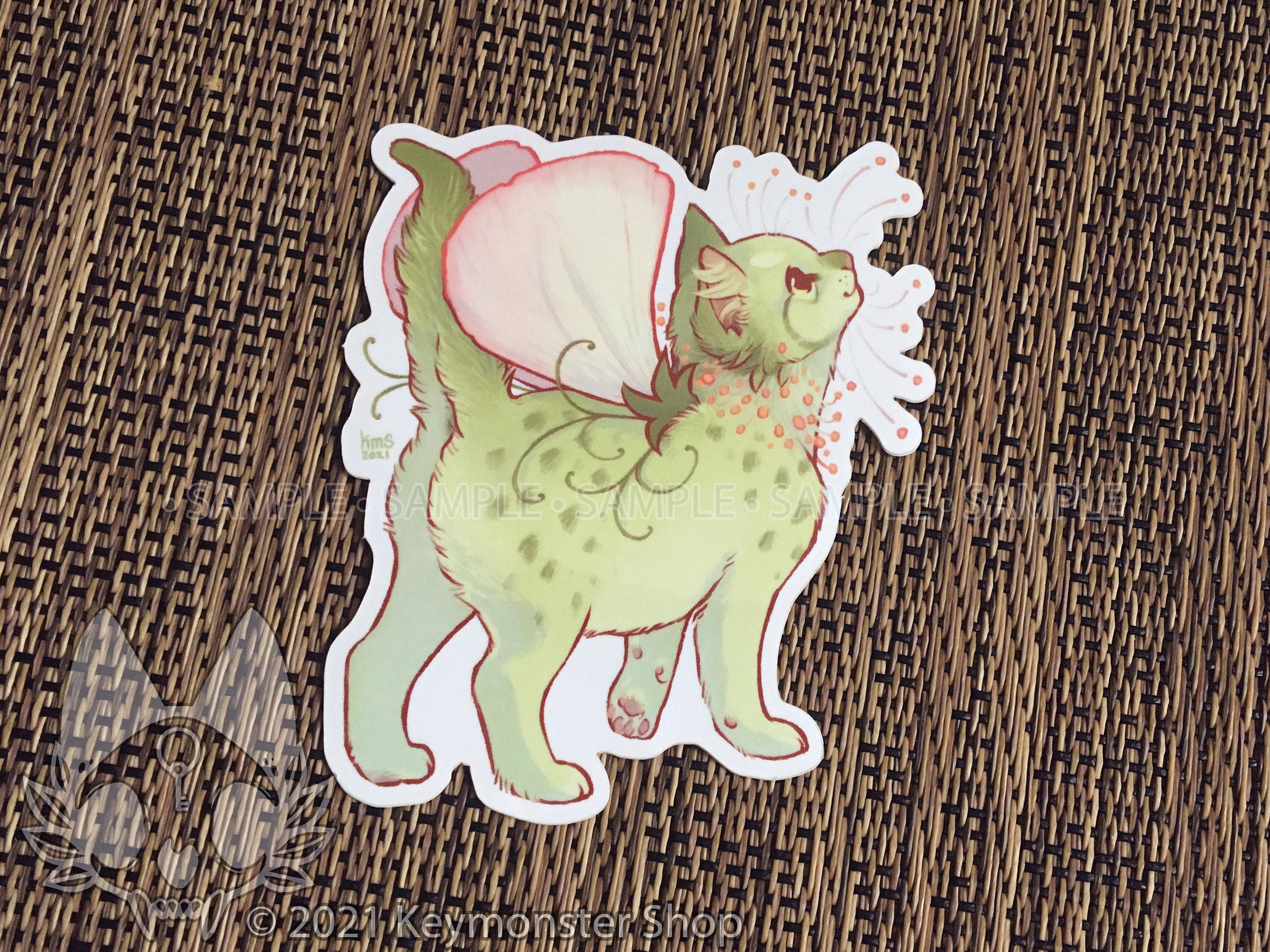 Sweetpea Blossom Kitten Vinyl Sticker