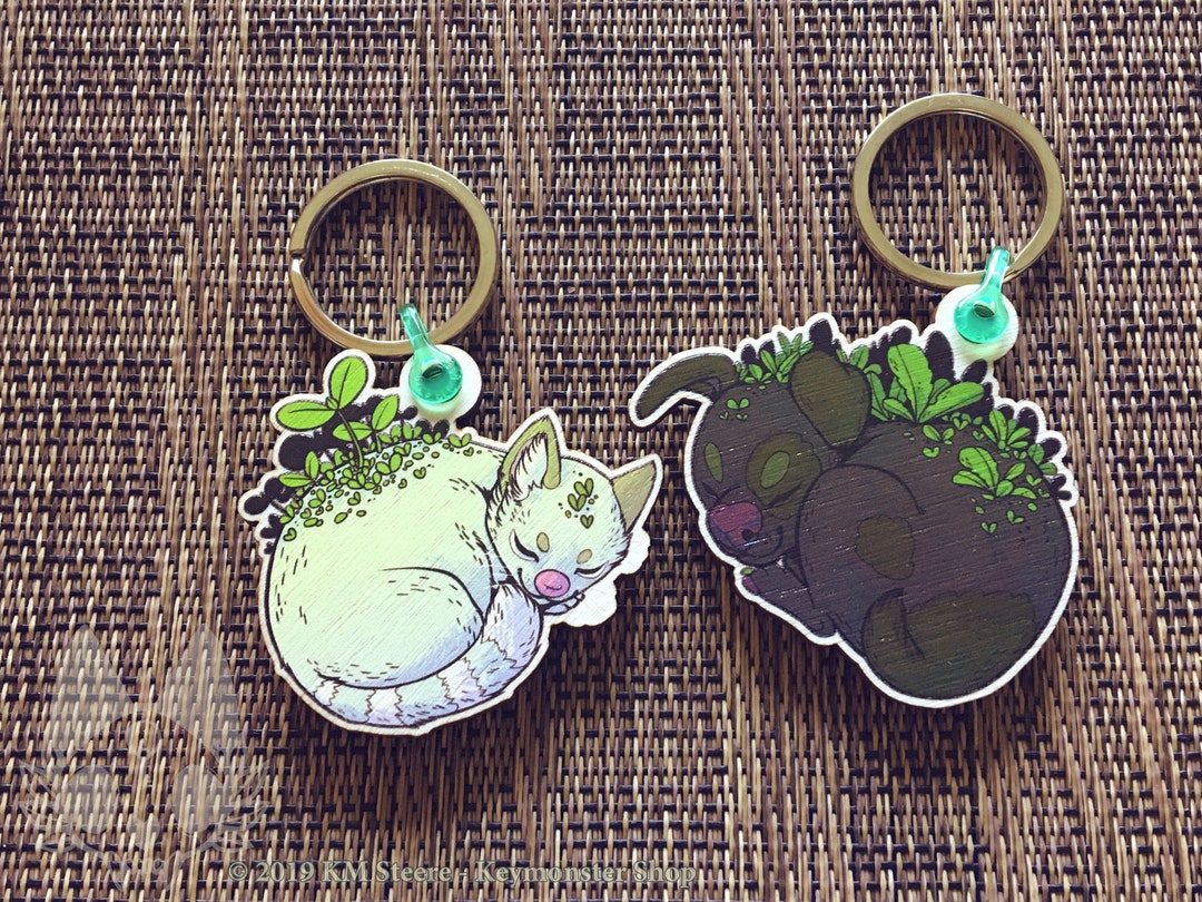 Sprouts Wooden Keychain *last Chance* - Etsy