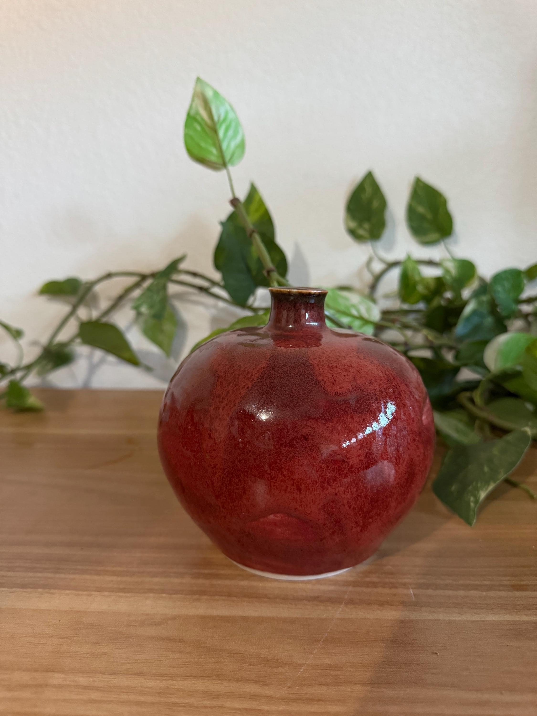 Ceramic vase burgundy vintage - Etsy 日本