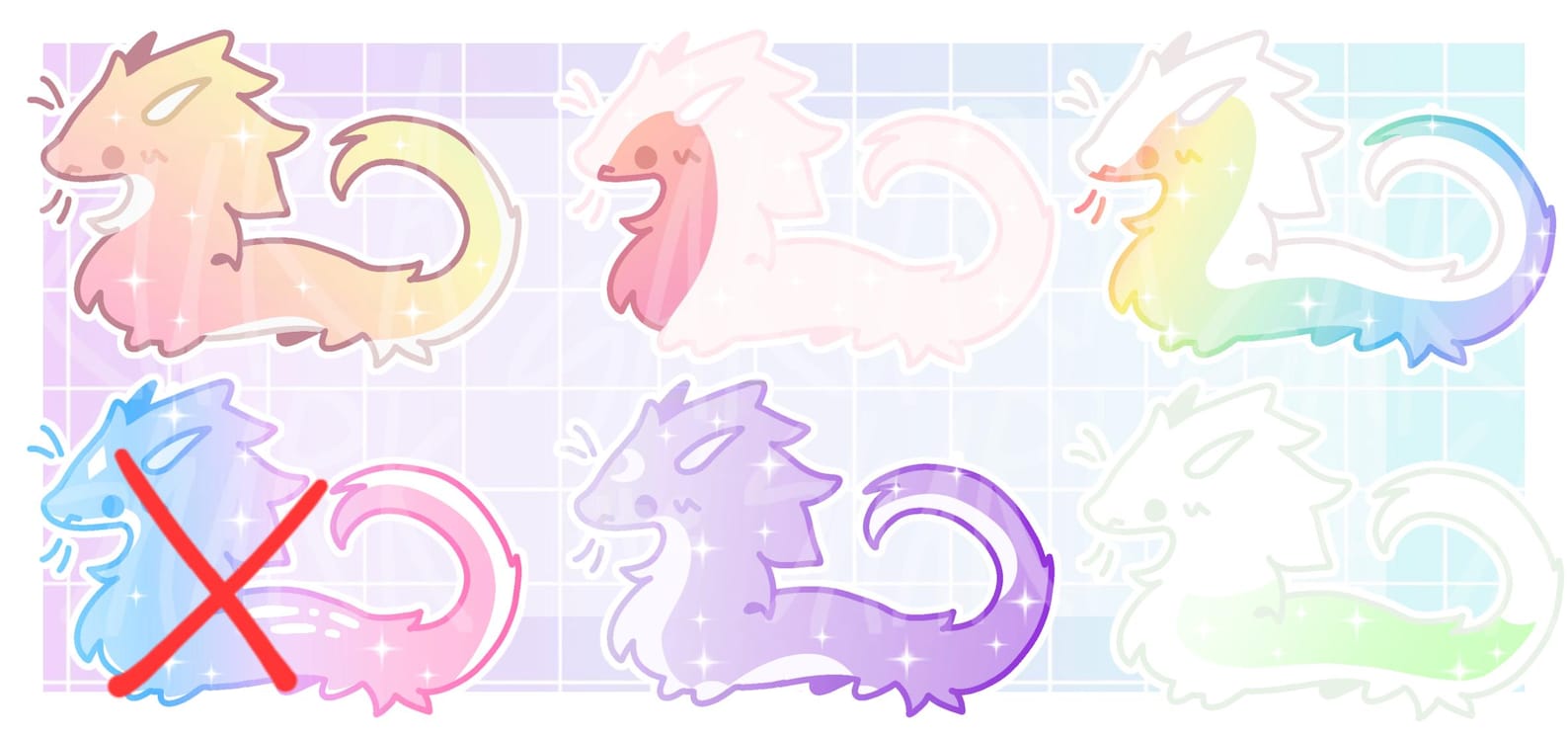 Cheap Pastel Dragon Digital Adoptables Batch – Chibi Feral Dragon OC ...