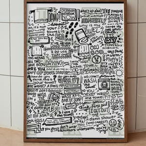 Damp Towel New Girl Print