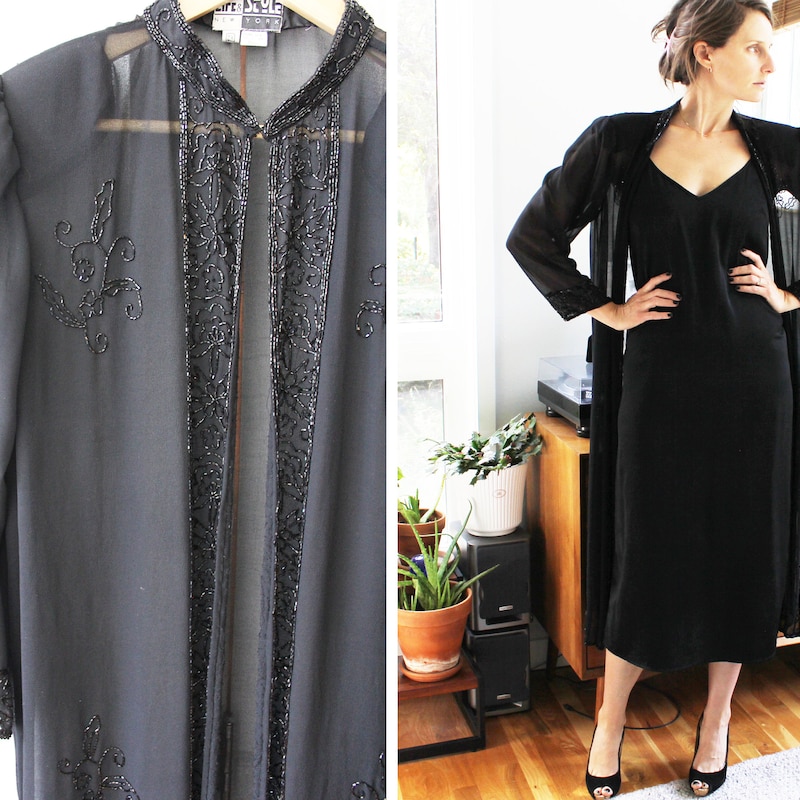 Dark Robe Patterns Pure Silk Black Robe - Etsy