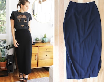 Vintage long Black Skirt by Valerie Stevens