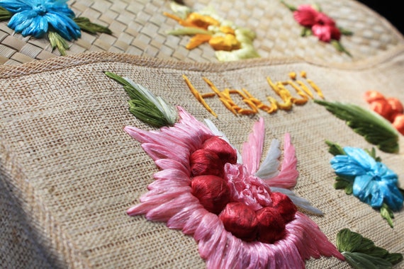 Vintage Straw Purse | Floral Hawaii Shoulder Bag - image 5