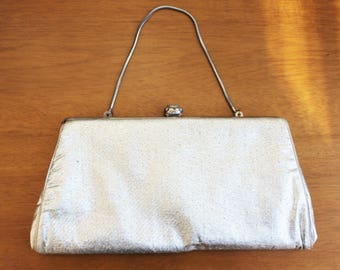 Shiny Silver Formal Clutch