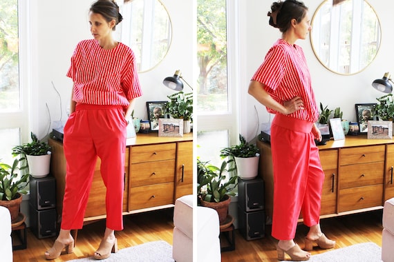 Vintage Red Pant Set - image 1