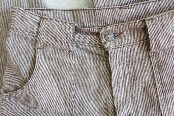 Vintage 70s Levis | Women's Brown Bootleg Jeans - image 4