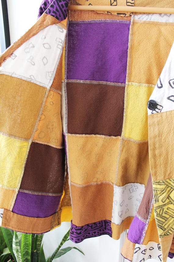 Handmade Patchwork Light Jacket | Funky Quilted V… - image 7