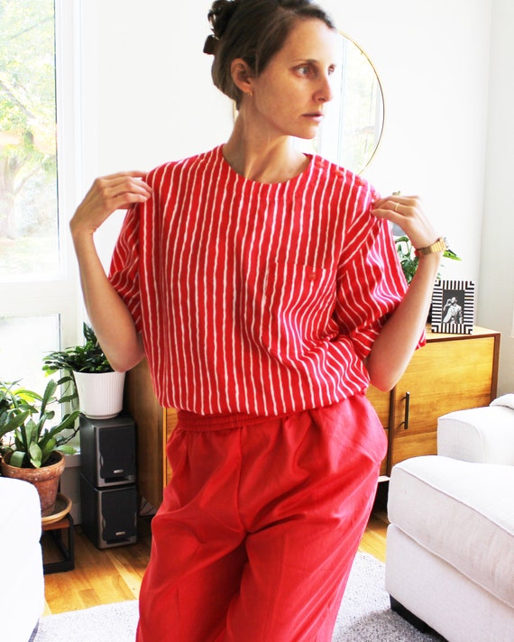 Vintage Red Pant Set - image 7