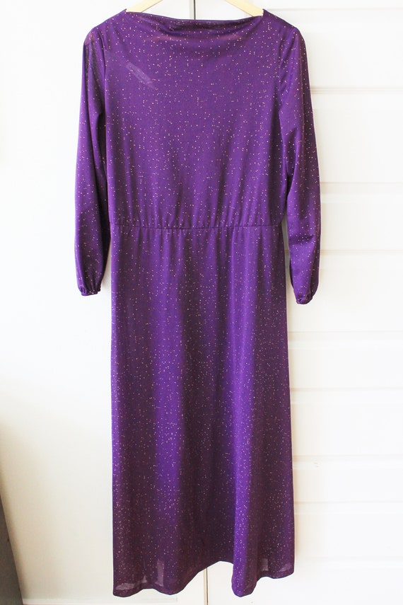 purple and gold maxi dress Fkelyi Fall Maxi Dress for Women Long Sleeve A-Line Flowy Dresses with Side Pockets Marble Purple Gold Print V Neck Casual Dress for Spring Winter,