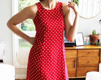 red polka dot bodycon dress Layla Red Polka Dot Tie Back Mini Dress - US 18