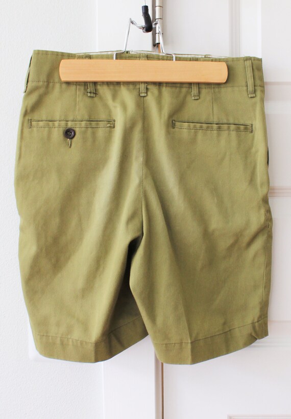 Olive Green Vintage 70s Boy Scout Shorts - image 4